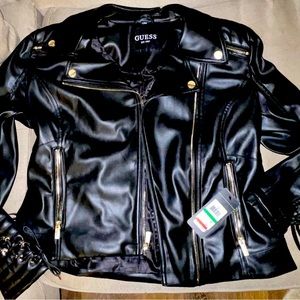 Guess brand faux leather jacket never worn tags still attached